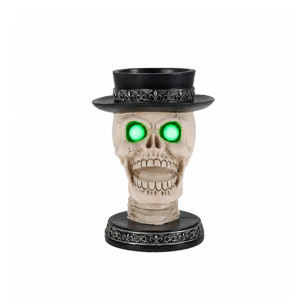 Halloween Skull Candle Holder with Glowing LED Lights