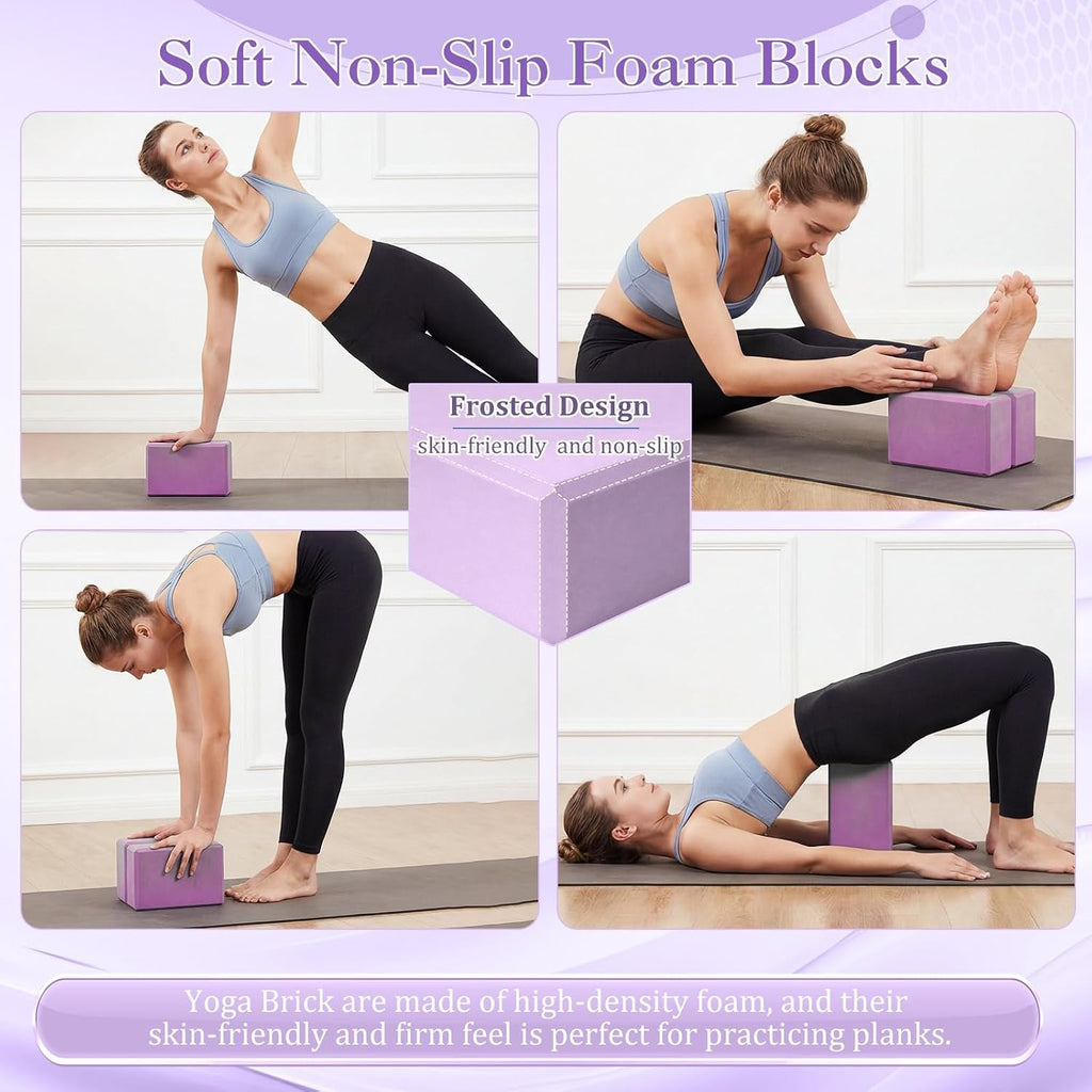 6-in-1 Yoga Ball & Block Set – Strap, Pump & Pilates Kit