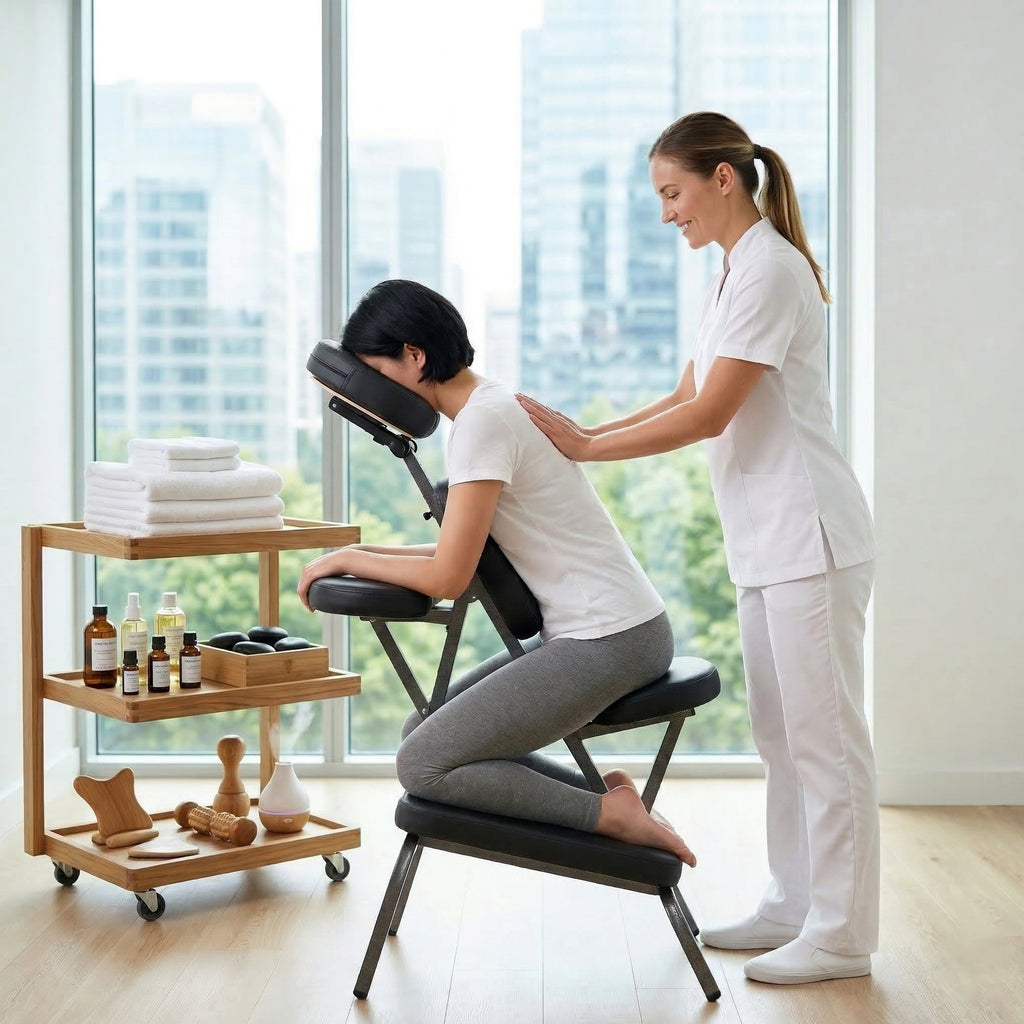 Portable Massage Chair with Adjustable Face Cradle