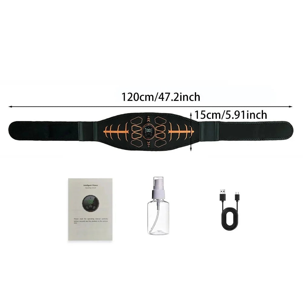 Electronic Abs Stimulator Smart Muscle Toner EMS Abdominal Toning Belt Body Massage Fitness Strength Training Workout Equipment
