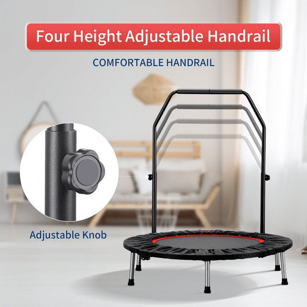 Ainfox Mini Trampoline with Adjustable Handle Bar, Fitness Rebounder, 330 lbs Load Capacity, 40 Inch