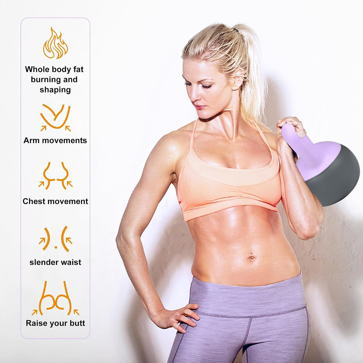 Soft Kettlebell - Anti-Slip Grip, Neoprene Material, Light Gray or Light Blue, Home Workout Kettlebell Weights for Strength Training
