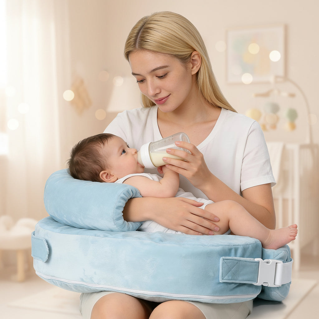 Velvet Wrap-Around Nursing & Breastfeeding Pillow – Multifunctional, 3 Colors, 0–6 Months