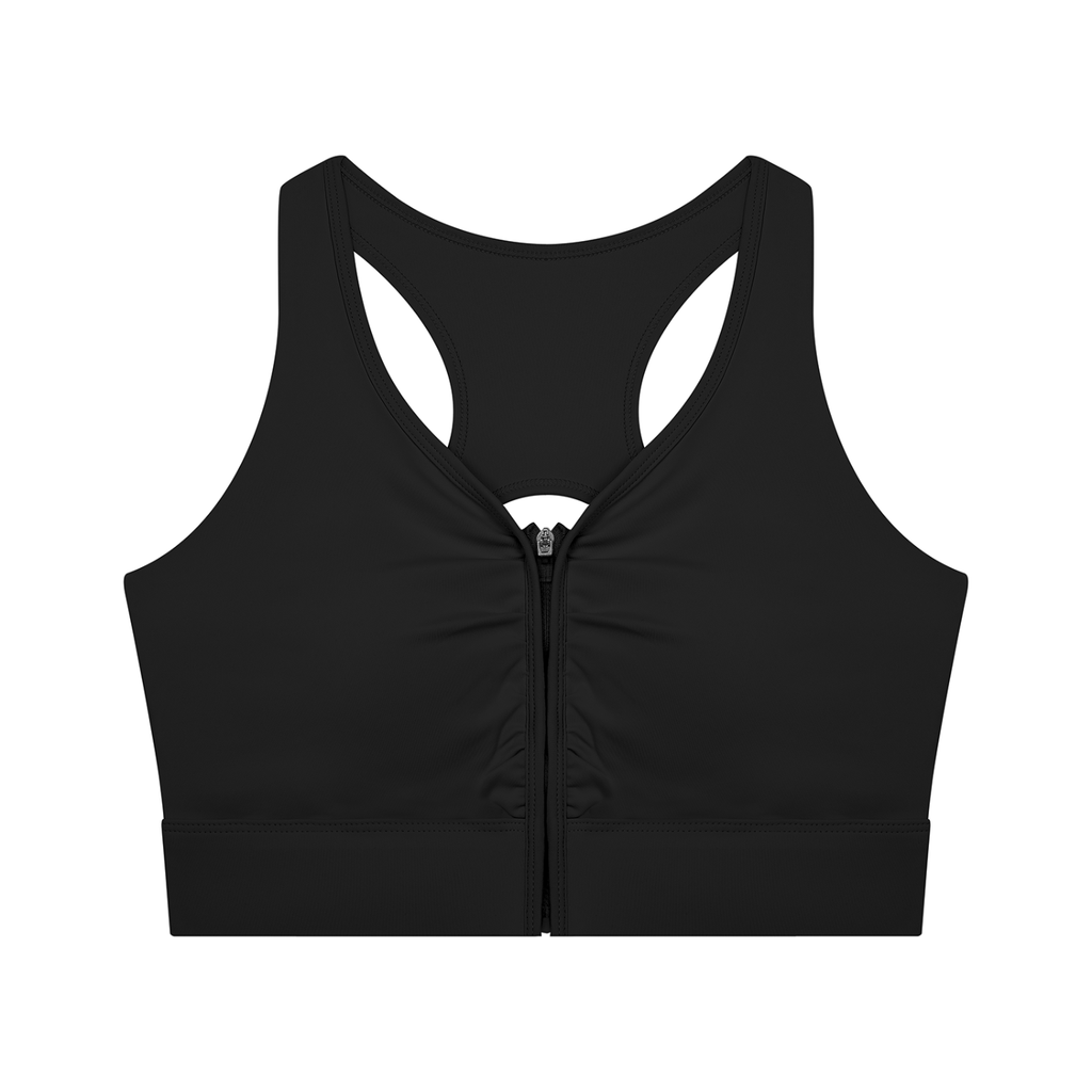 Loki & Ivy Women’s Cropped Zip Yoga Sports Bra