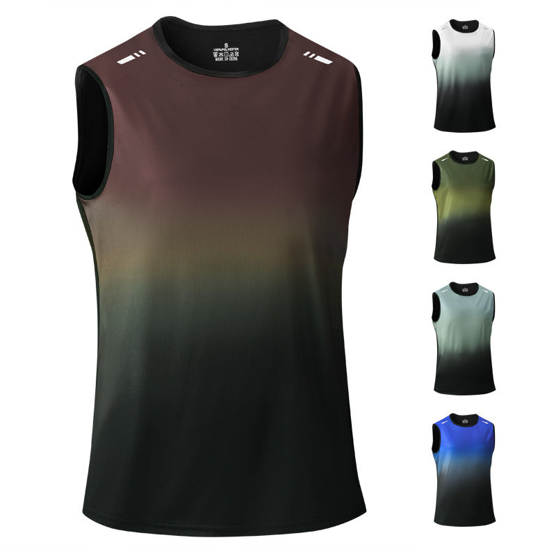 Mens Sleeveless T-shirt Ideal For Outdoor Running Fitness And Basketball