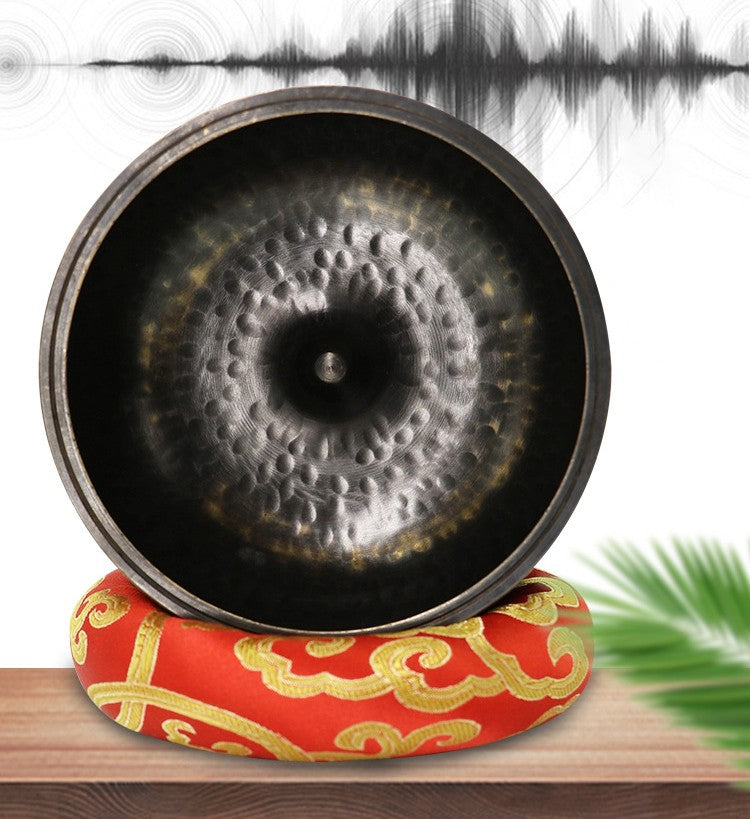 Lin Guai Hand-Hammered Black Gold Tibetan Singing Bowl