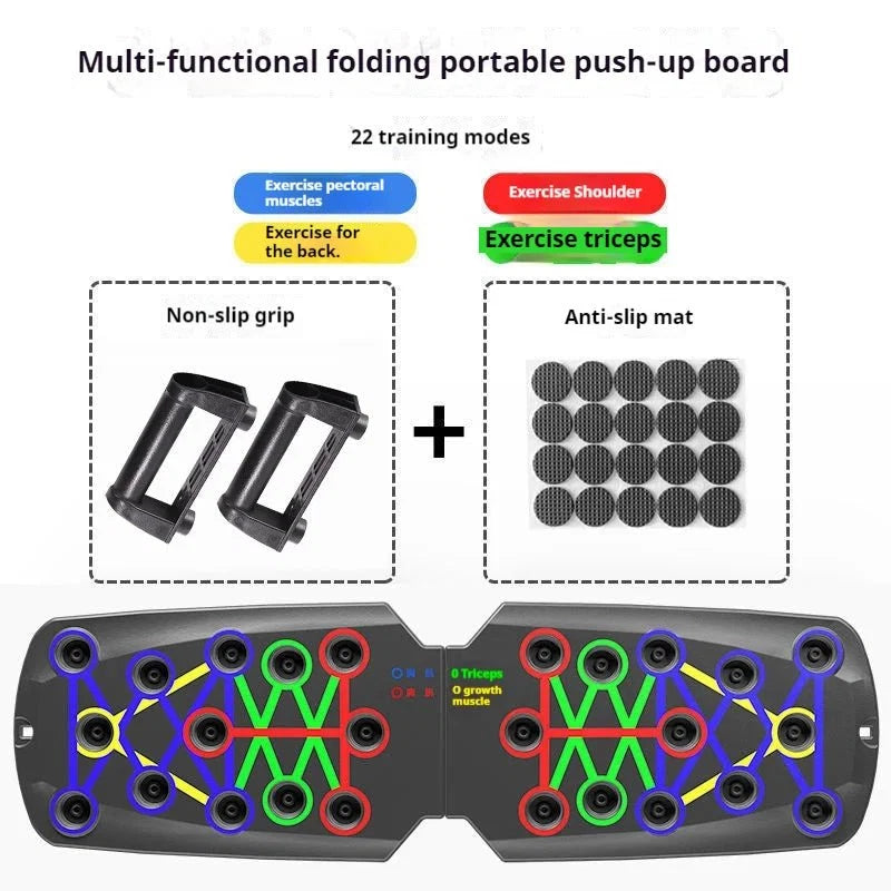 Foldable Multi-Functional Push Up Board – Chest & Core Home Gym Training Tool