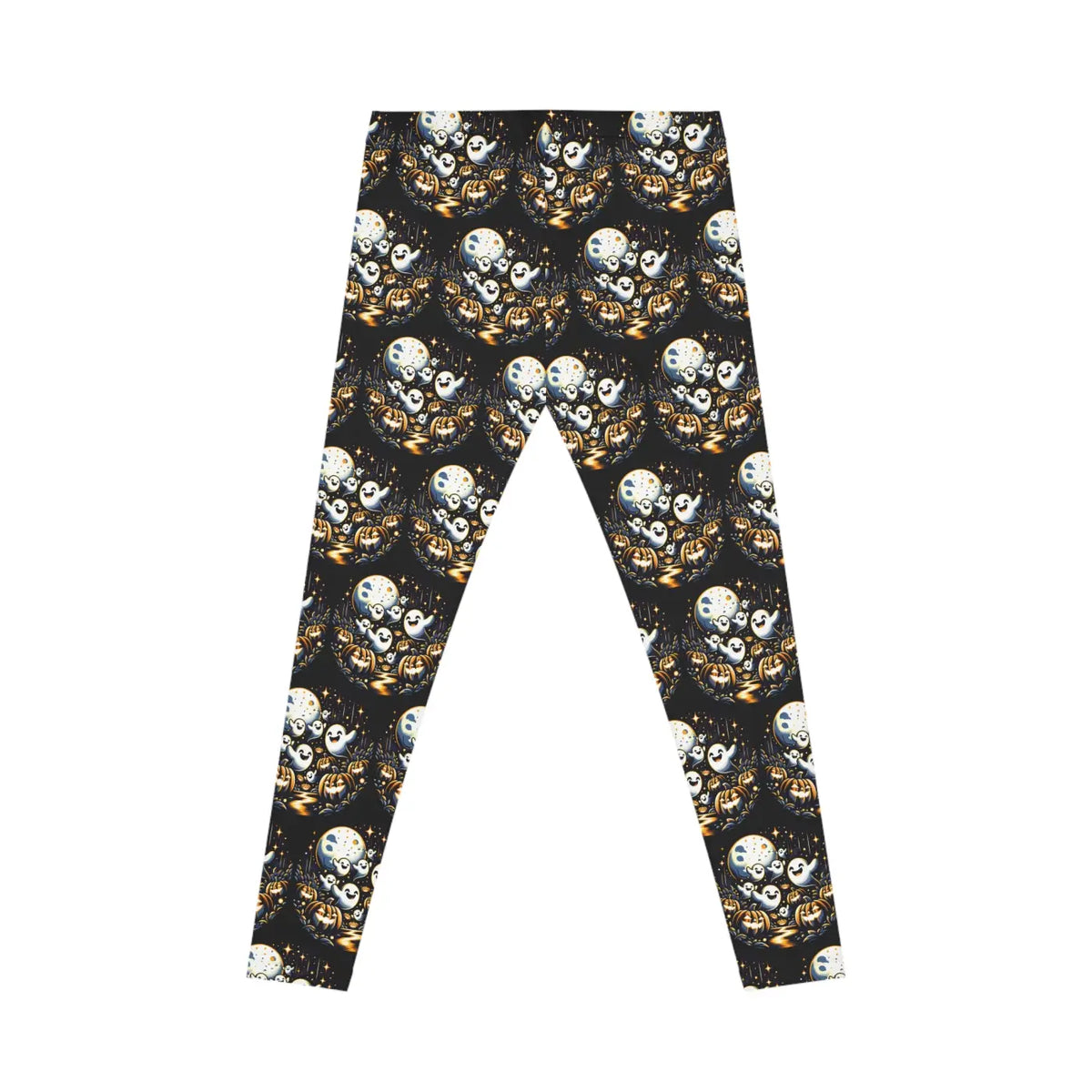 DipaliZ Leggings Halloween Ghosts Vibrant Pumpkins Yoga