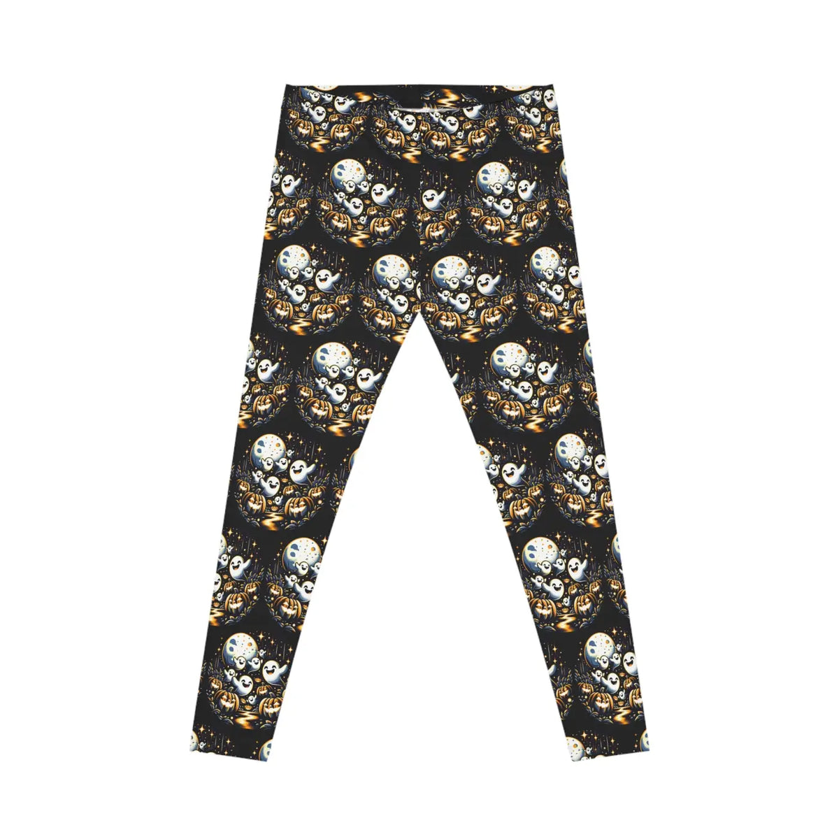 DipaliZ Leggings Halloween Ghosts Vibrant Pumpkins Yoga