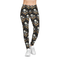 DipaliZ Leggings Halloween Ghosts Vibrant Pumpkins Yoga