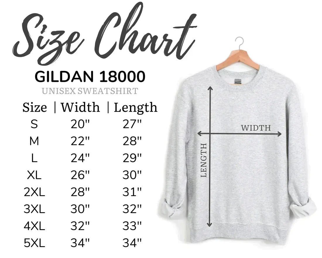 SNOWY CHRISTMAS TREES - FRONT & DOUBLE SLEEVE DESIGN CREWNECK SWEATSHIRT