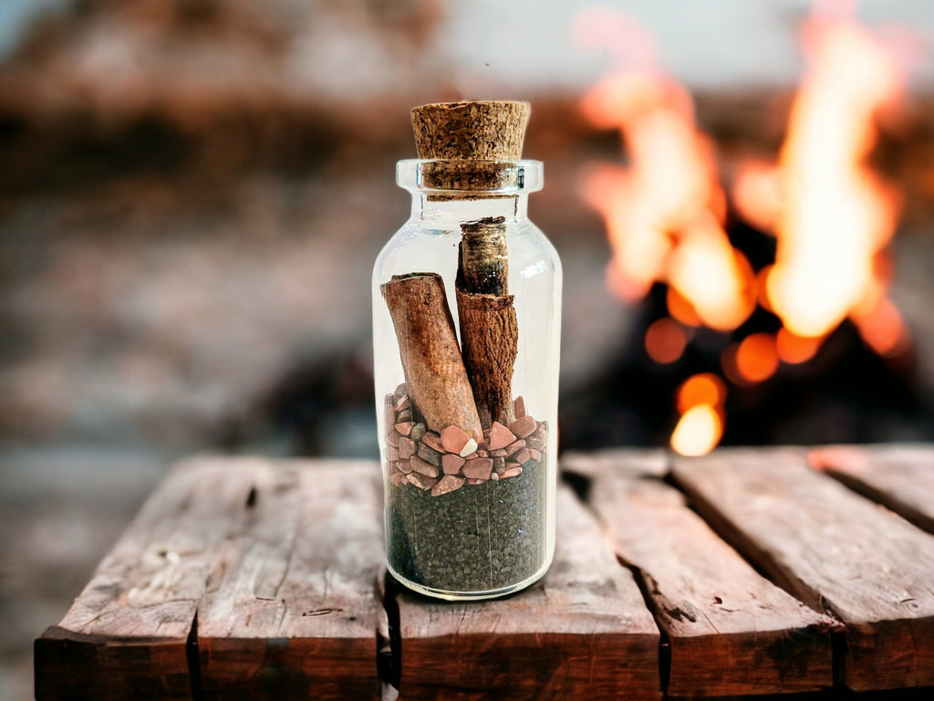 4 Elements Spell Jars Set - Earth, Air, Fire, Water: Perfect for Altar and Spell Work