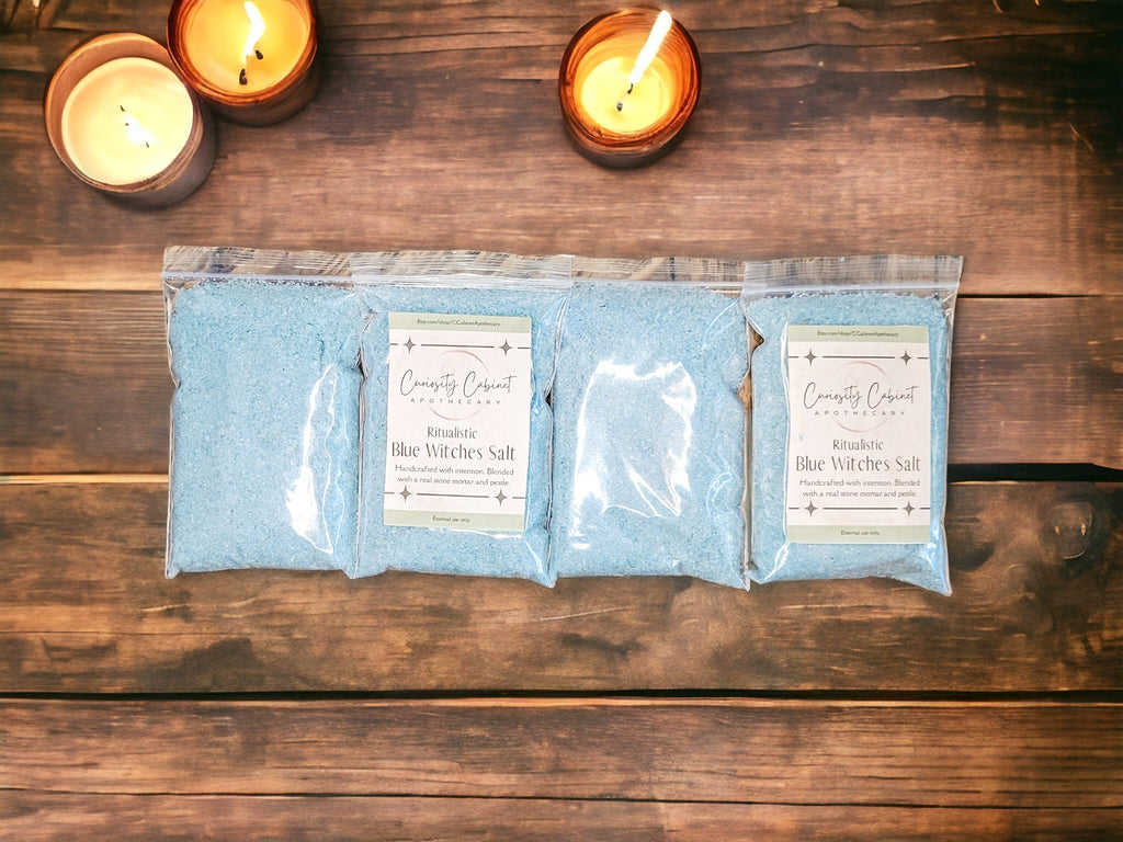 Blue Witches Salt: Calming Ritual Tool with Lavender & Sage