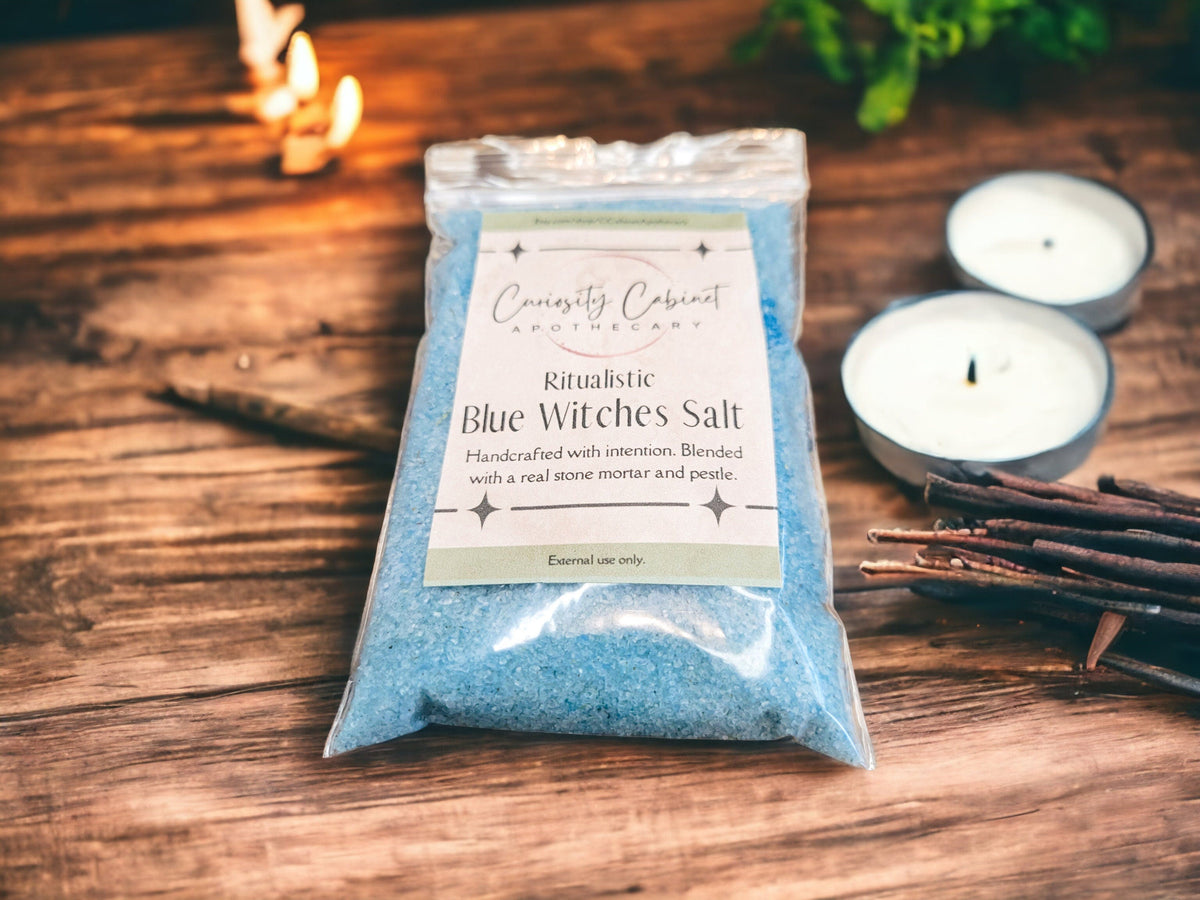 Blue Witches Salt: Calming Ritual Tool with Lavender & Sage