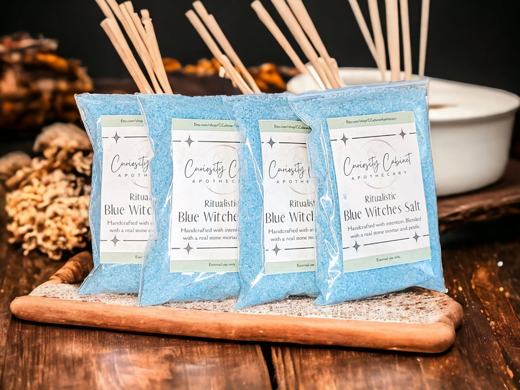 Blue Witches Salt: Calming Ritual Tool with Lavender & Sage