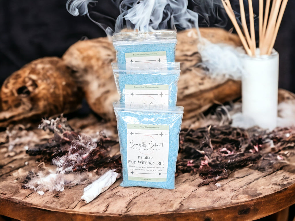 Blue Witches Salt: Calming Ritual Tool with Lavender & Sage