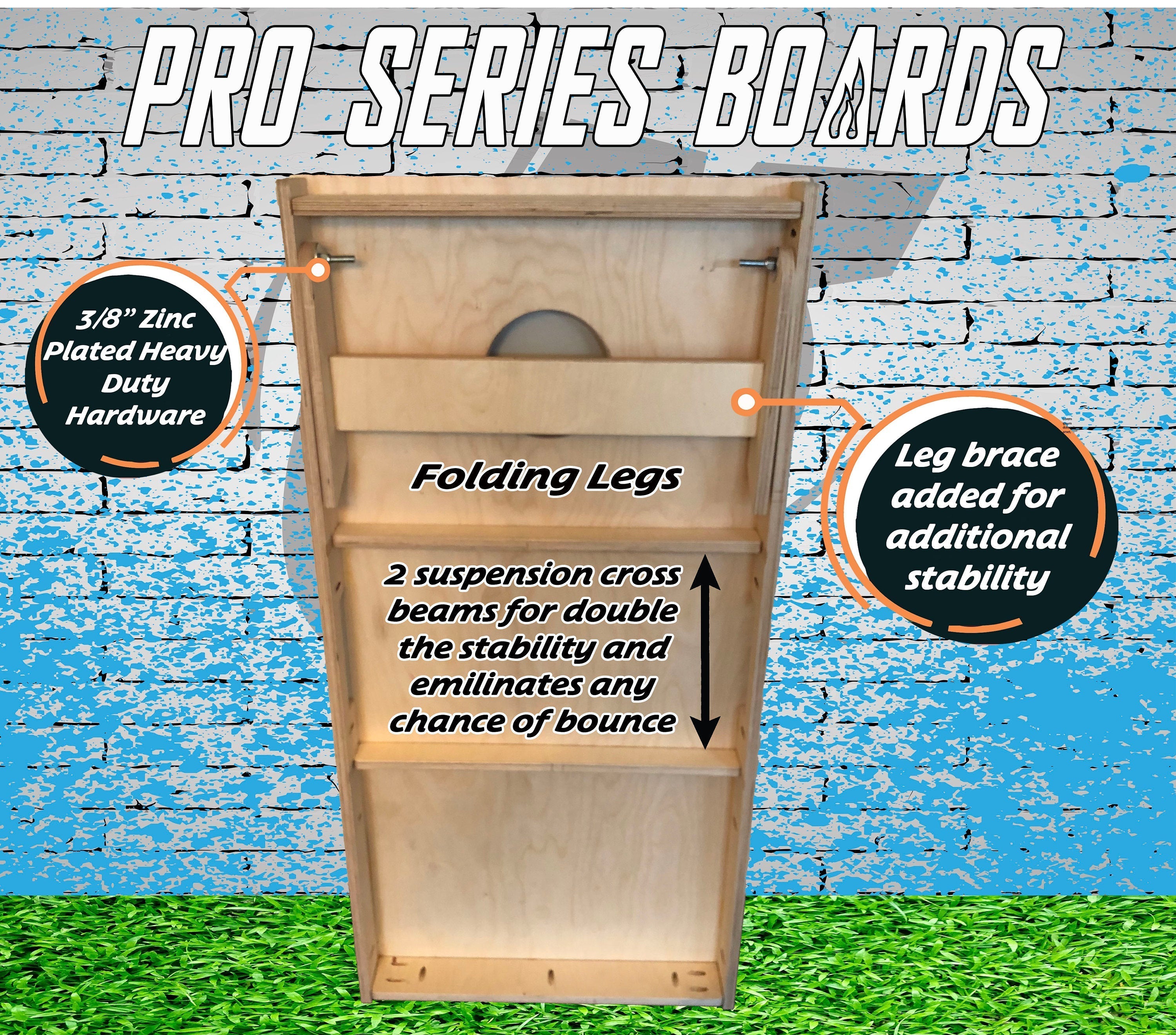 Blue Line Flag Police Cornhole Boards
