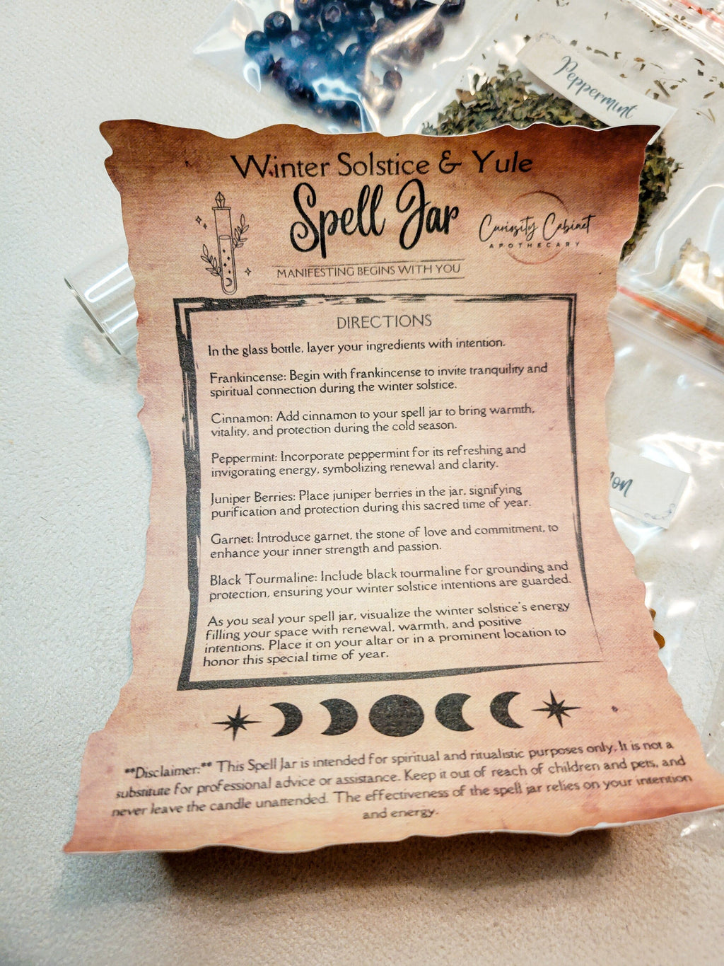 Winter Solstice and Yule Spell Jar Kit - Deluxe and Gift Set Editions