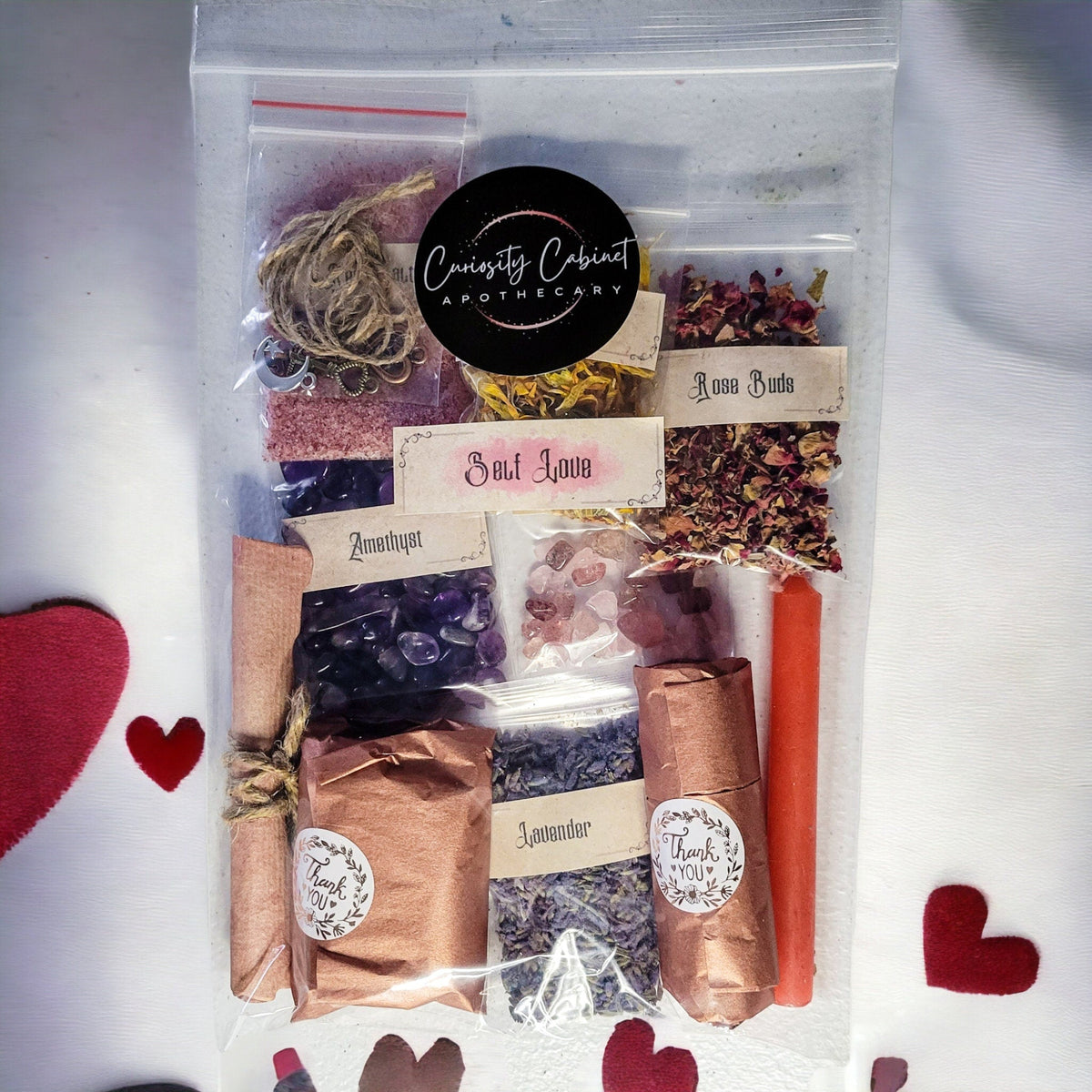 Self-Love and Confidence Spell Jar Kit - Talisman for Empowerment - Gift Set - Valentine Day