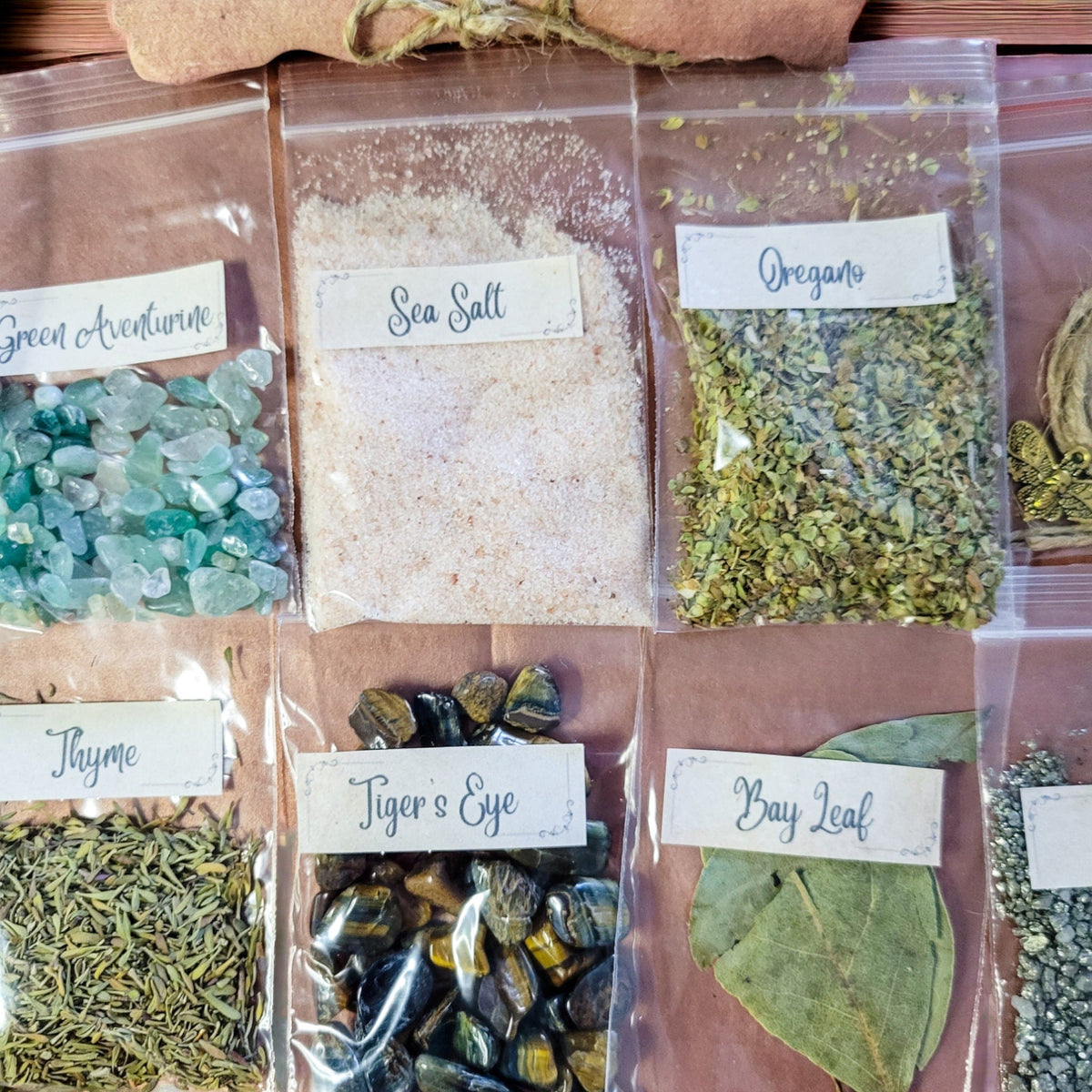 Prosperity Spell Bottle Kit: Crystals, Herbs, and Instructions