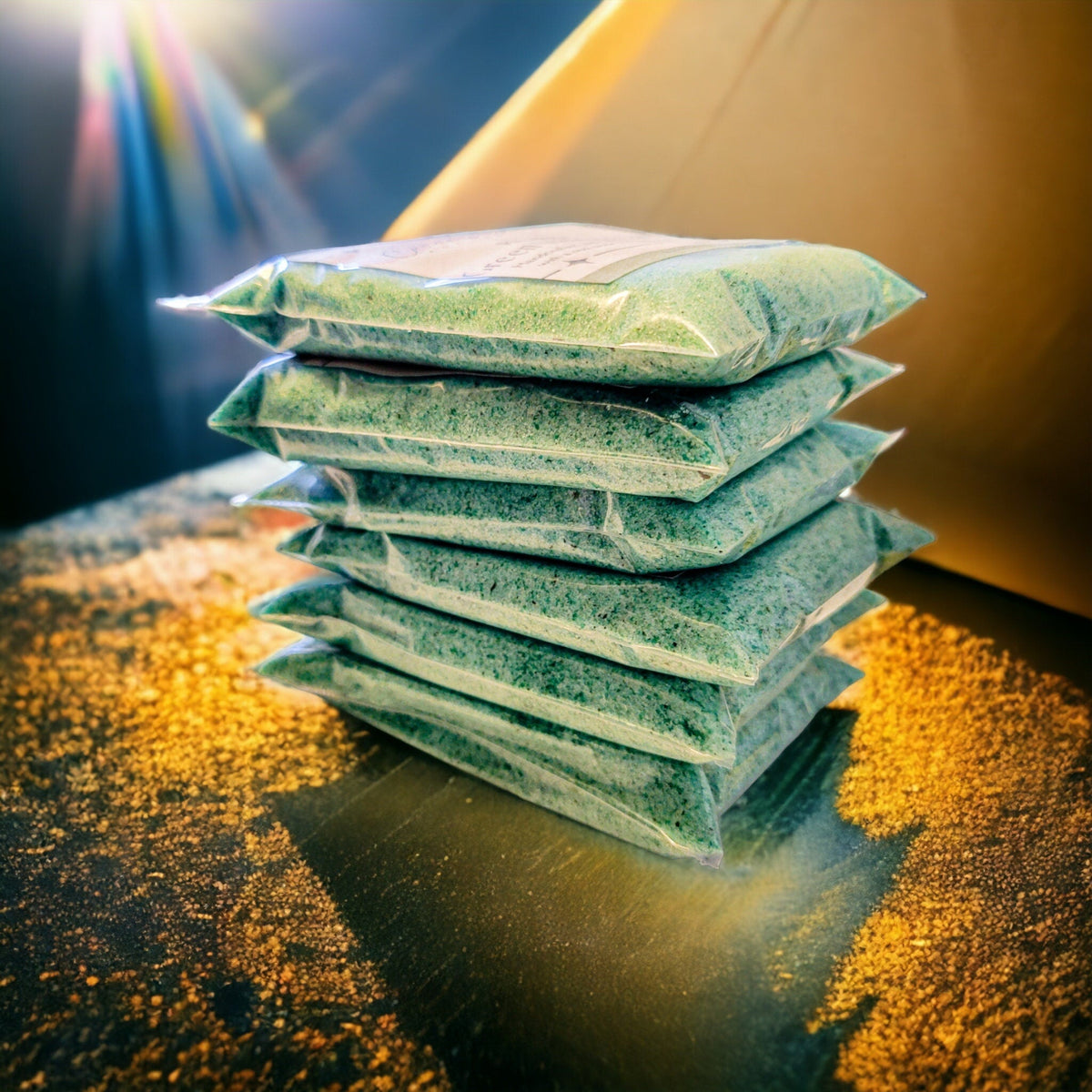 Green Witches Salt | Attract Wealth, Prosperity, and Abundance | Occult | 4 oz Bag | Witchcraft Supplies