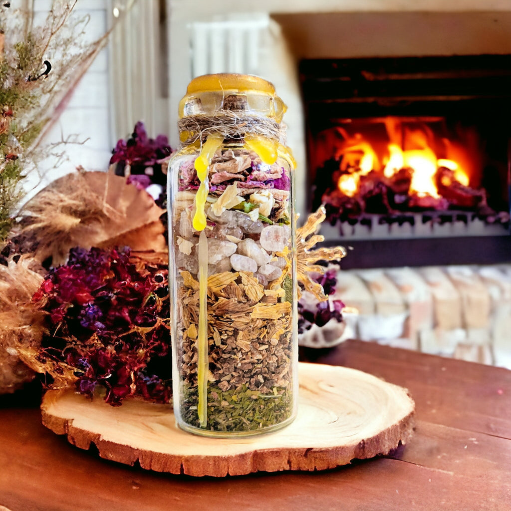 Happiness Spell Jar Kit: Herbs, Crystals & Charms