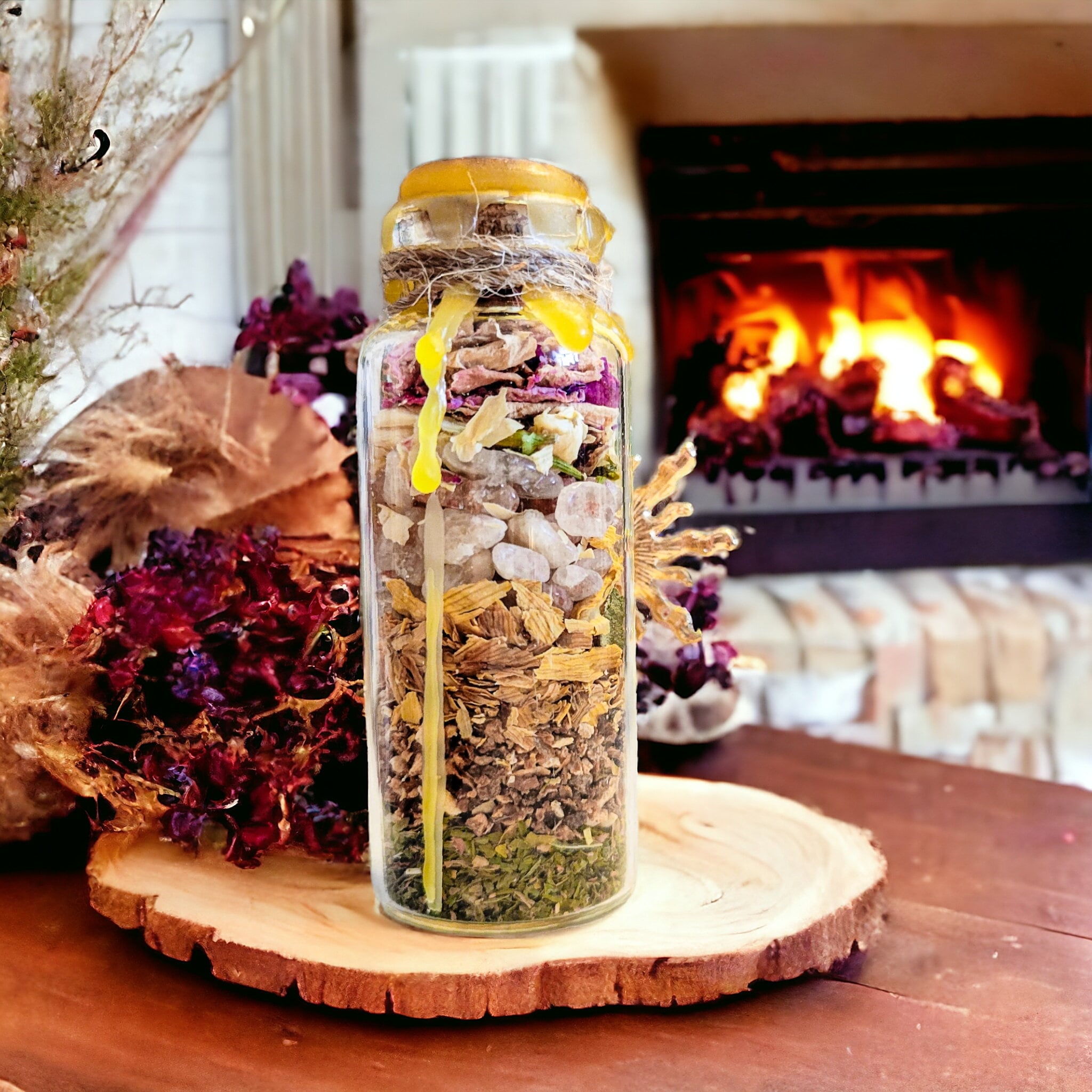 Happiness Spell Jar Kit: Herbs, Crystals & Charms