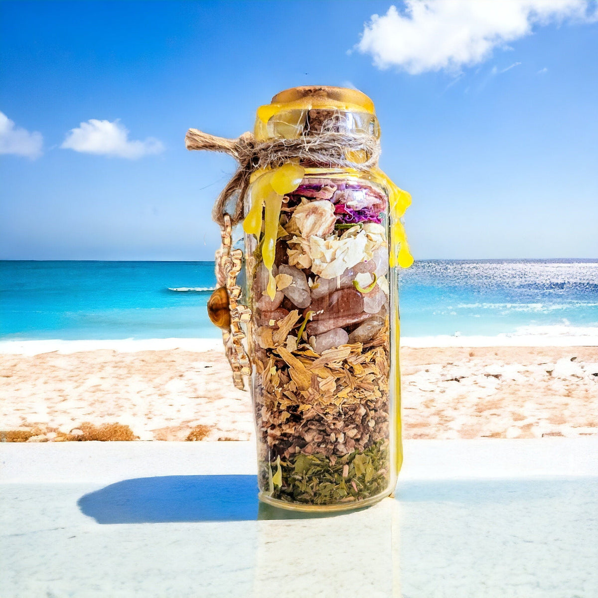 Happiness Spell Jar Kit: Herbs, Crystals & Charms
