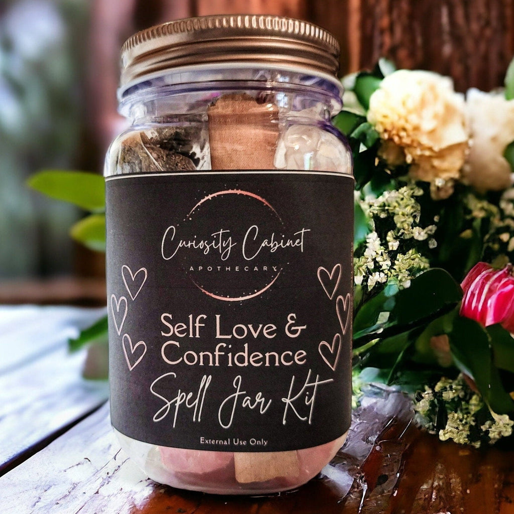 Self-Love and Confidence Spell Jar Kit - Talisman for Empowerment - Gift Set - Valentine Day