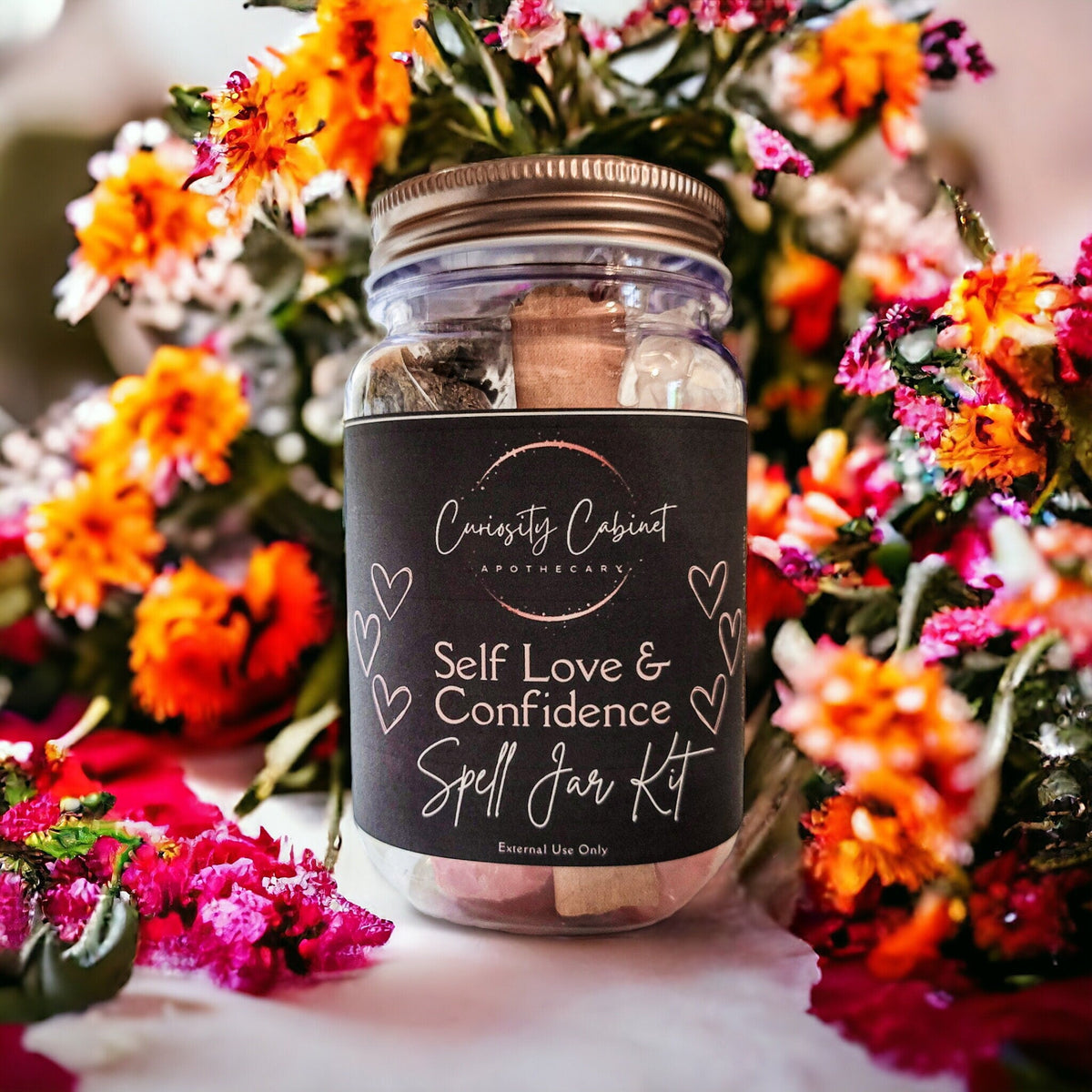 Self-Love and Confidence Spell Jar Kit - Talisman for Empowerment - Gift Set - Valentine Day
