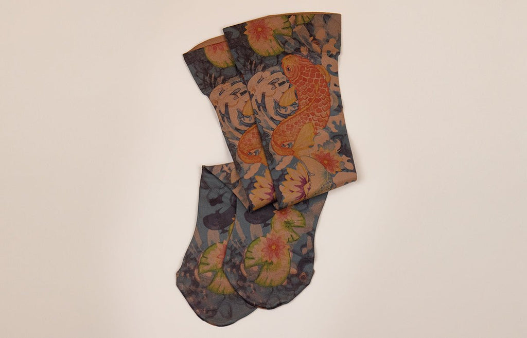 Koi Mocha LONG Gradient Compression Socks