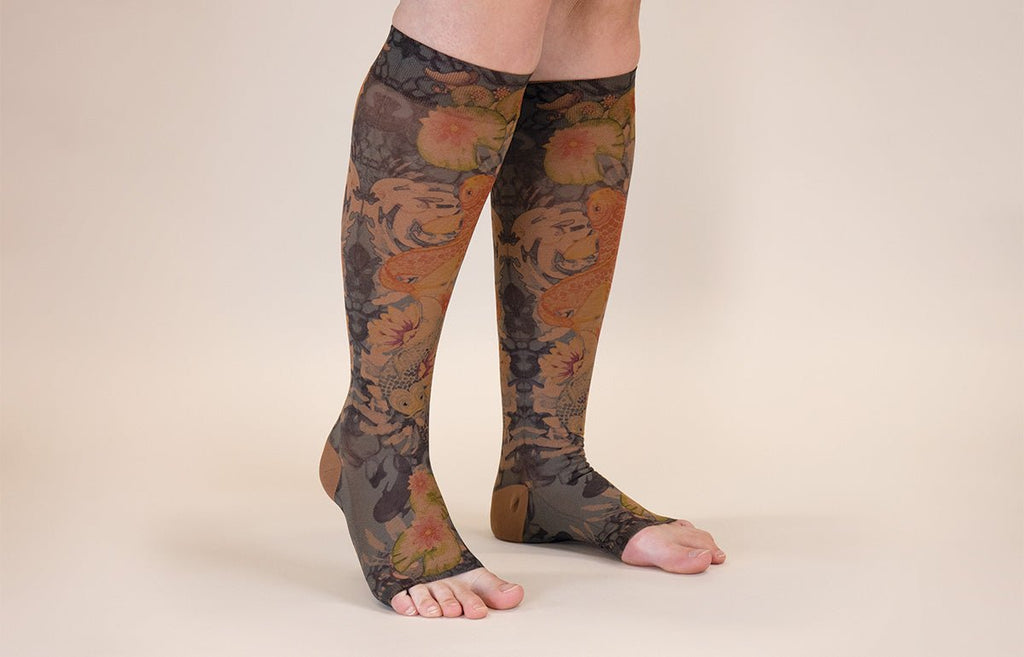 Koi Mocha LONG Gradient Compression Socks