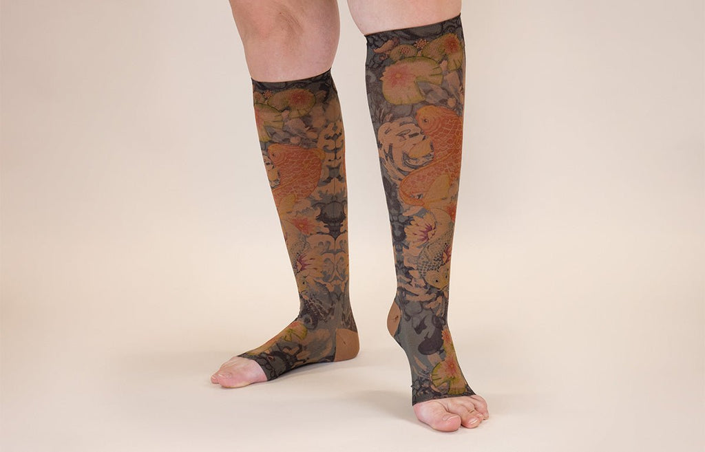 Koi Mocha LONG Gradient Compression Socks
