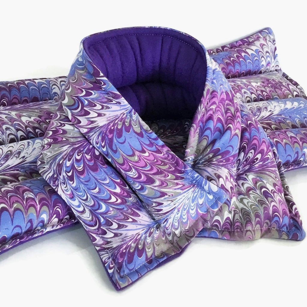 Large Microwavable Hot Cold Pack with Coordinating Neck Wrap for Superior Coverage