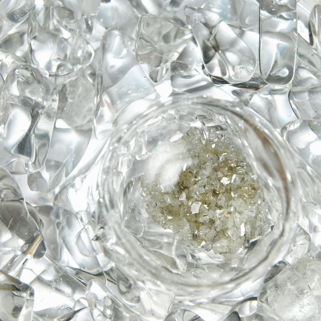 ViA DIAMONDS | Genuine Diamond Slivers (4ct.) & Clear Quartz