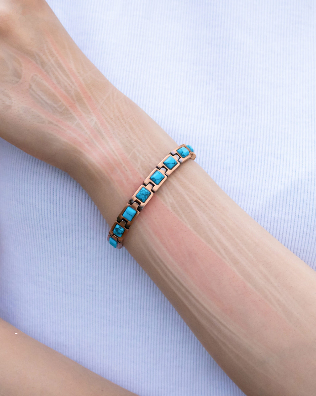 Women's Ultra Strength Pure Copper Magnetic Bracelet (Classic Turquoise)