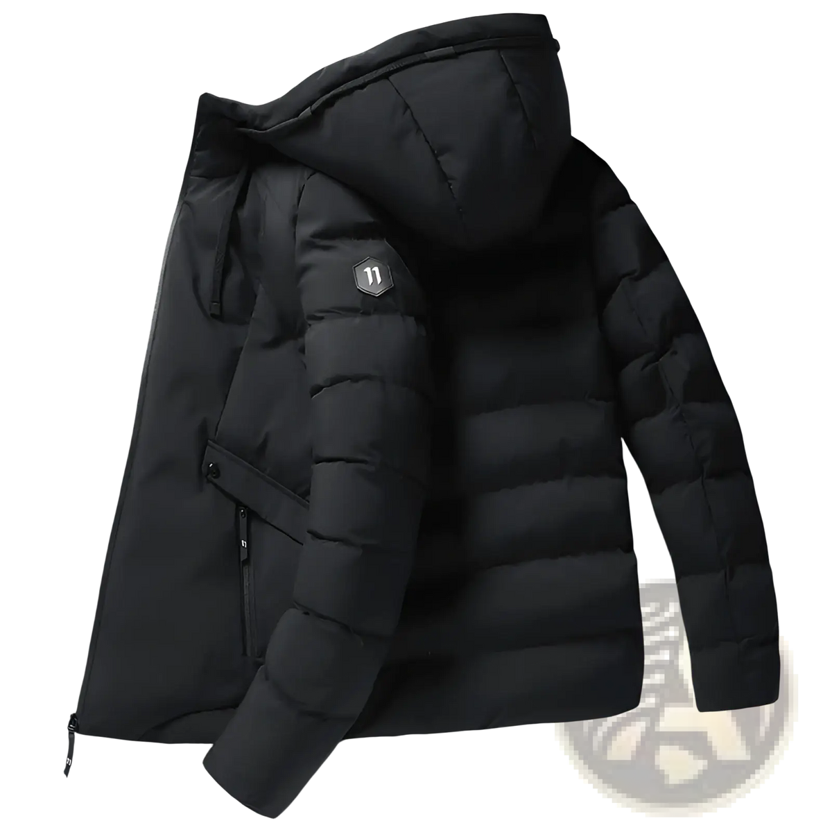 Men Cotton Puffer Jacket Hooded Winter Coat