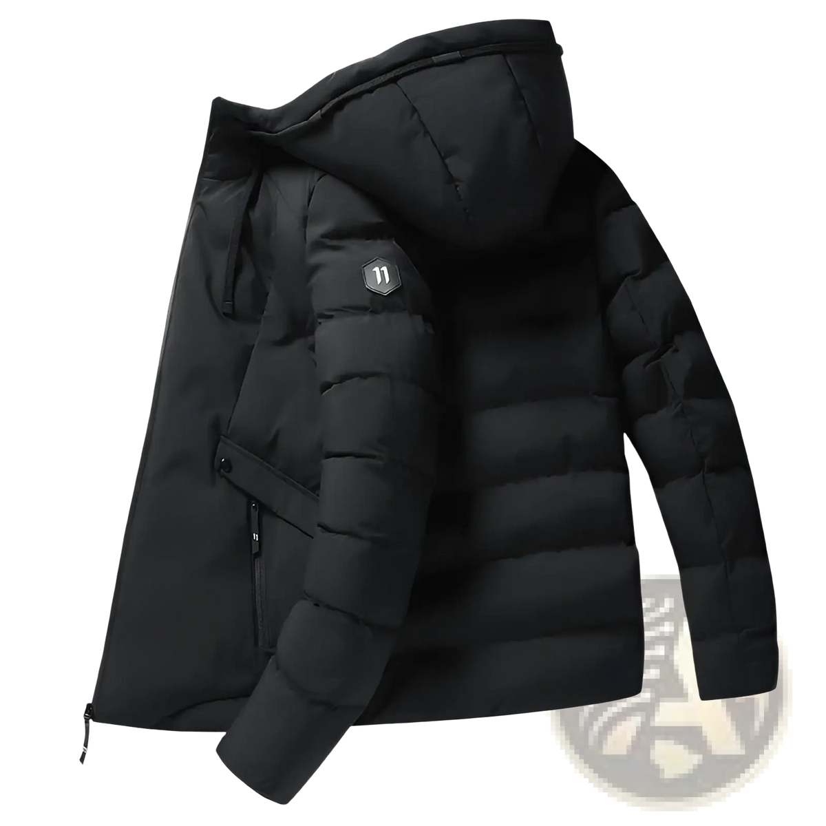 Men Cotton Puffer Jacket Hooded Winter Coat