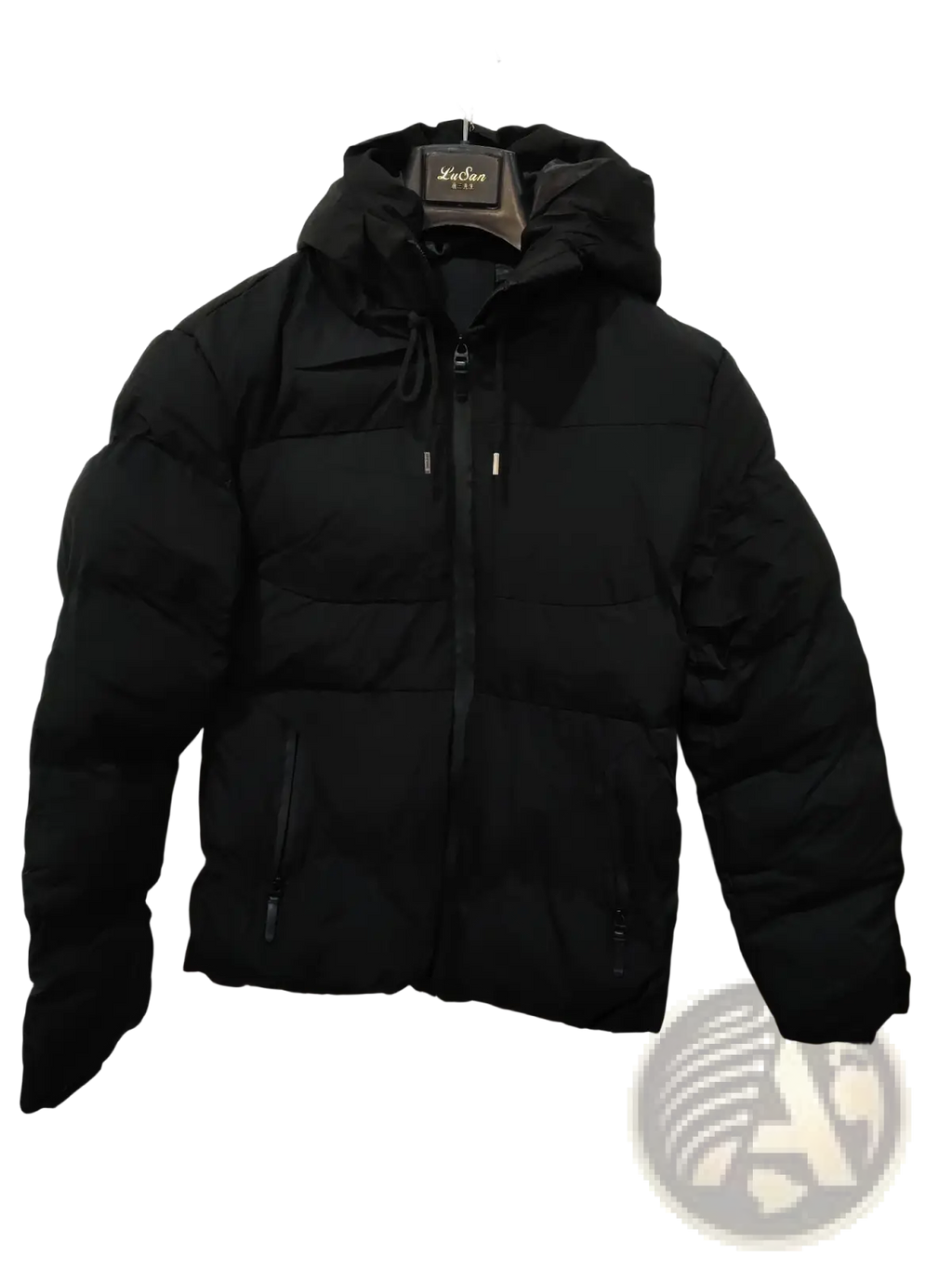 Men Cotton Puffer Jacket Hooded Winter Coat