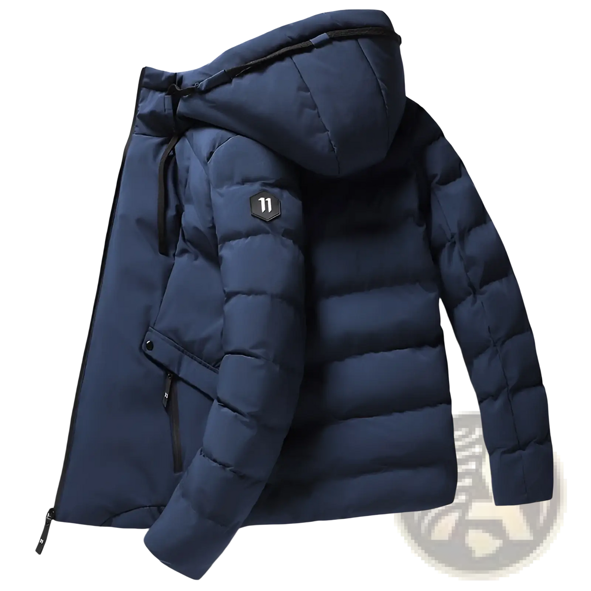 Men Cotton Puffer Jacket Hooded Winter Coat