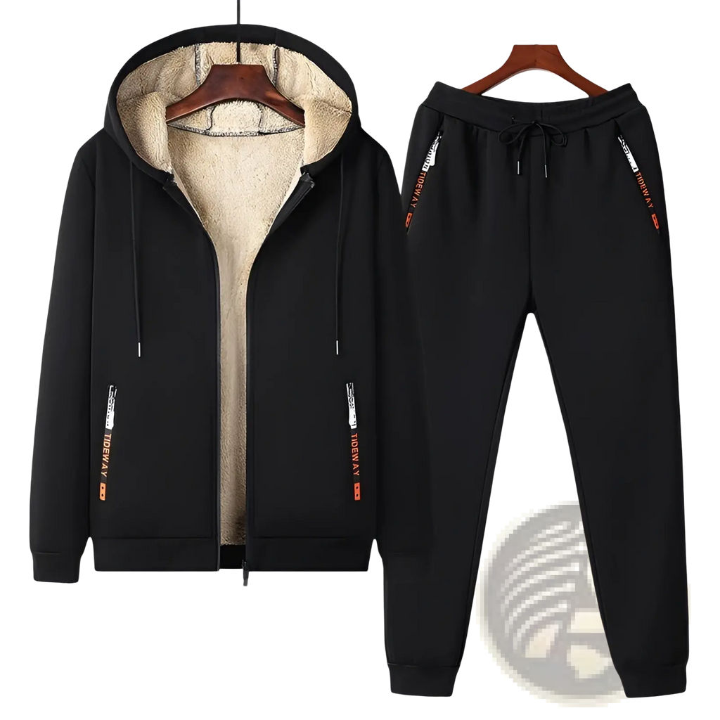 Men Fleece Lined Tracksuit Set