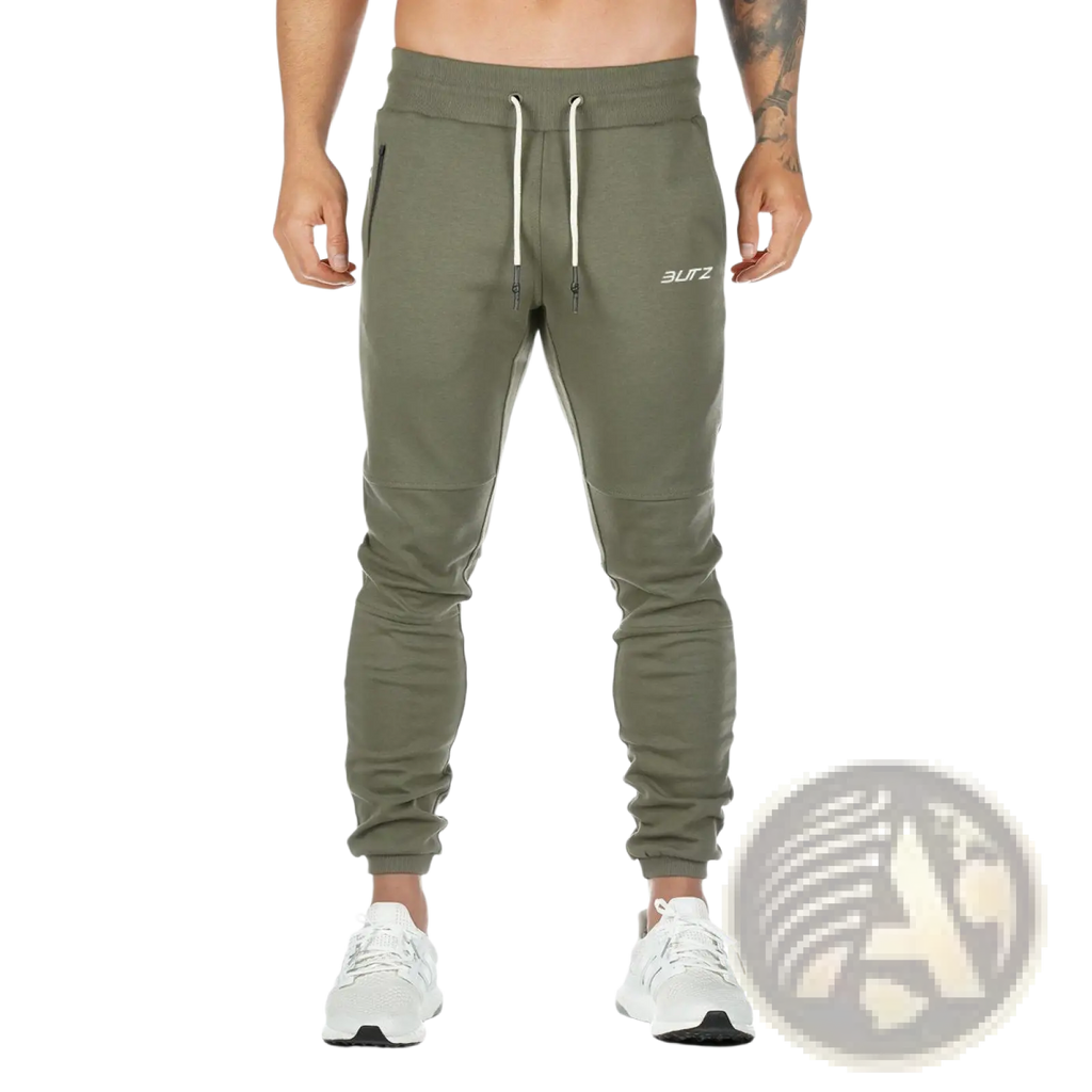 Men's Zipper Cargo Joggers Fitness Trousers