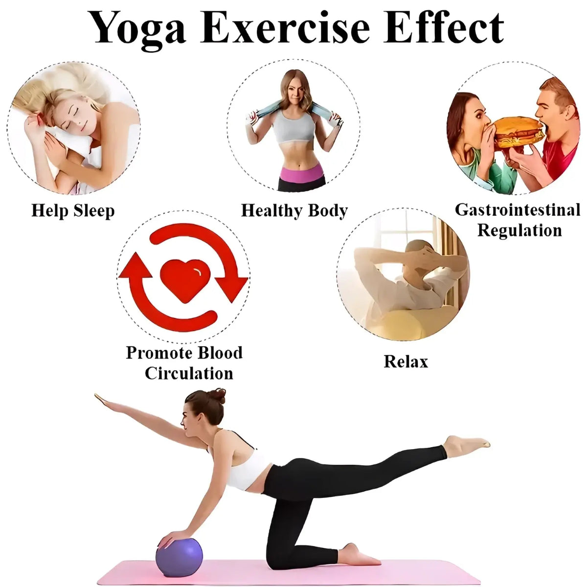 Mini Pilates Yoga Ball for Core Fitness Training