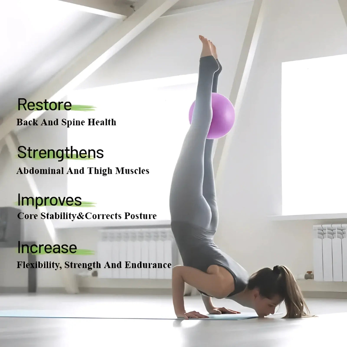 Mini Pilates Yoga Ball for Core Fitness Training