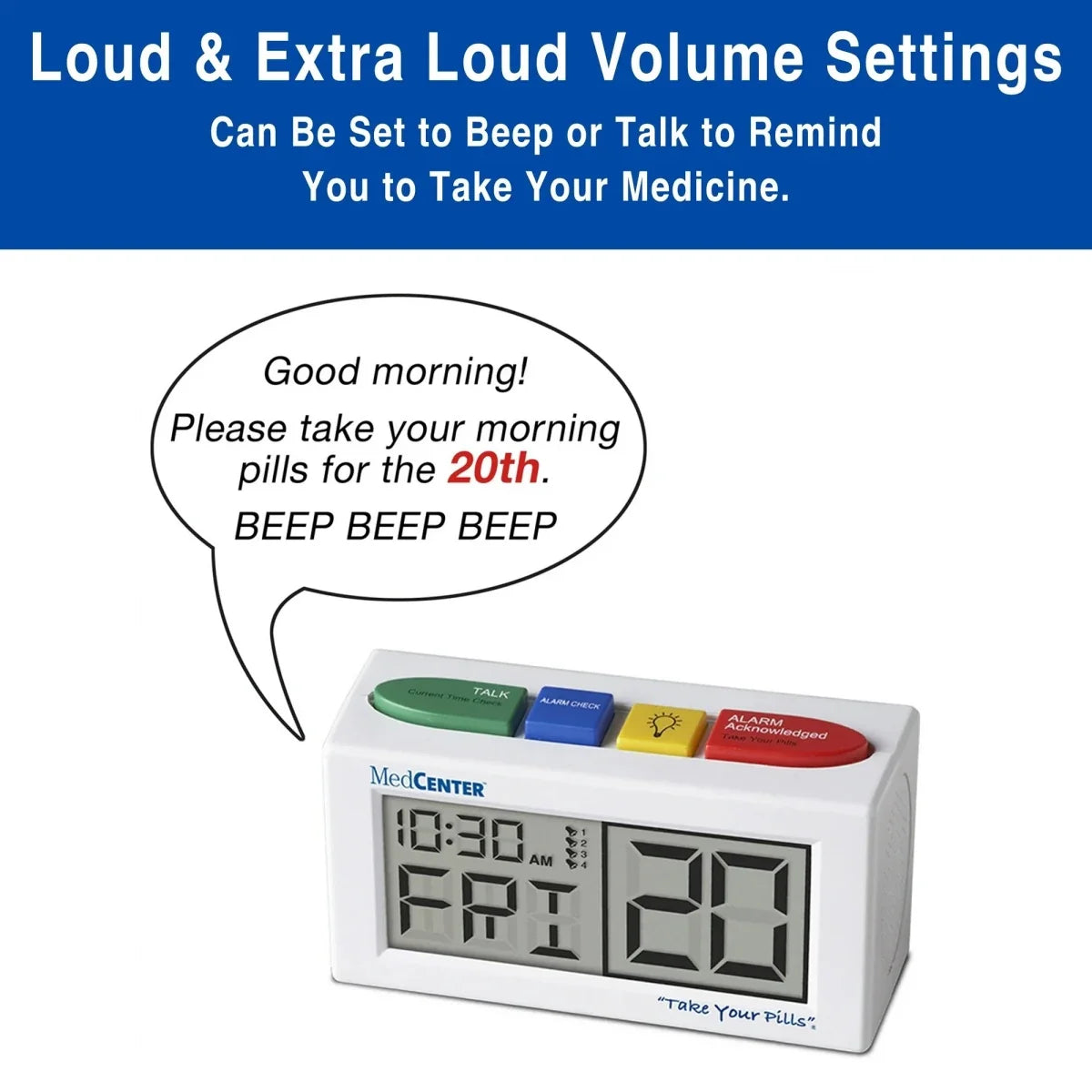 Monthly Pill Organizer with Alarms