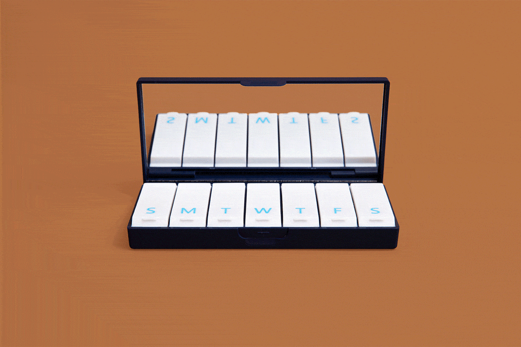 Navy Blue Pill Box