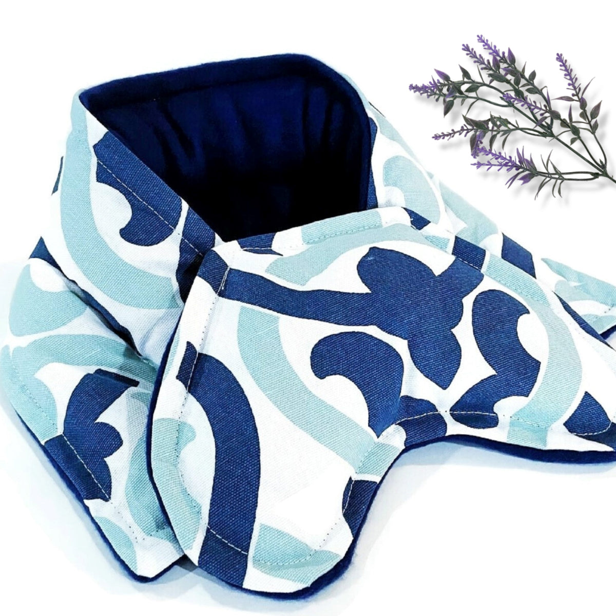 Neck Wrap with Eye Pillow, Microwavable Freezable Coordinating Kit for Soothing Therapy