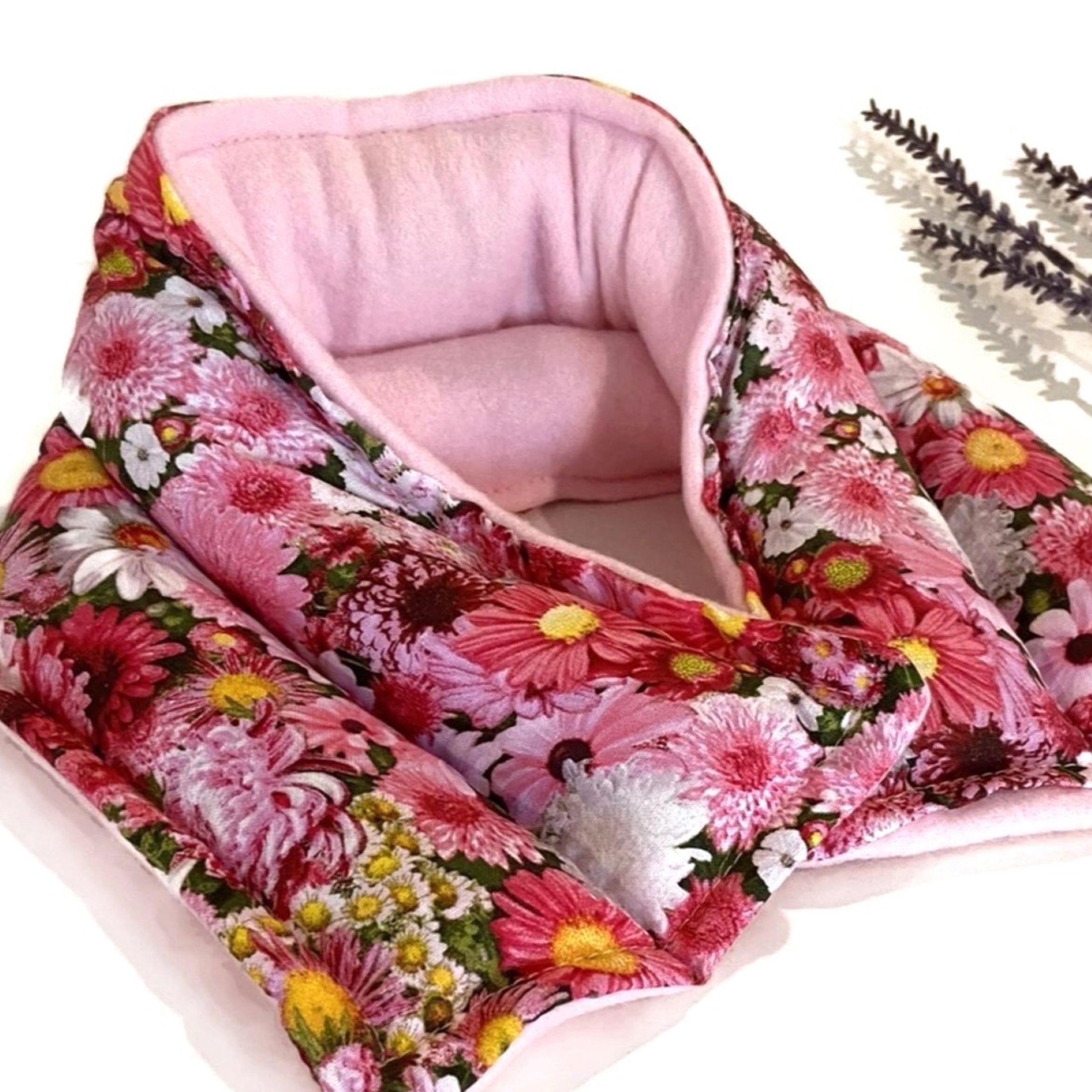 Neck Wrap Heat Pad or Cool Pack, Microwavable, Universal Standard Size, Rice and Flax Filled