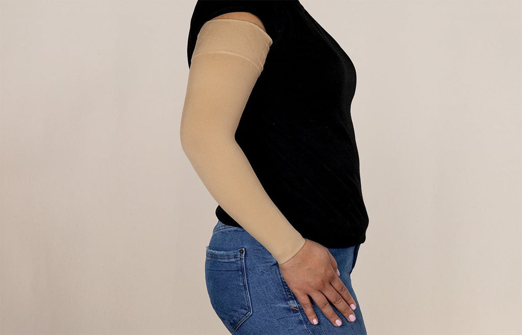 Beige Gradient Compression Arm Sleeve