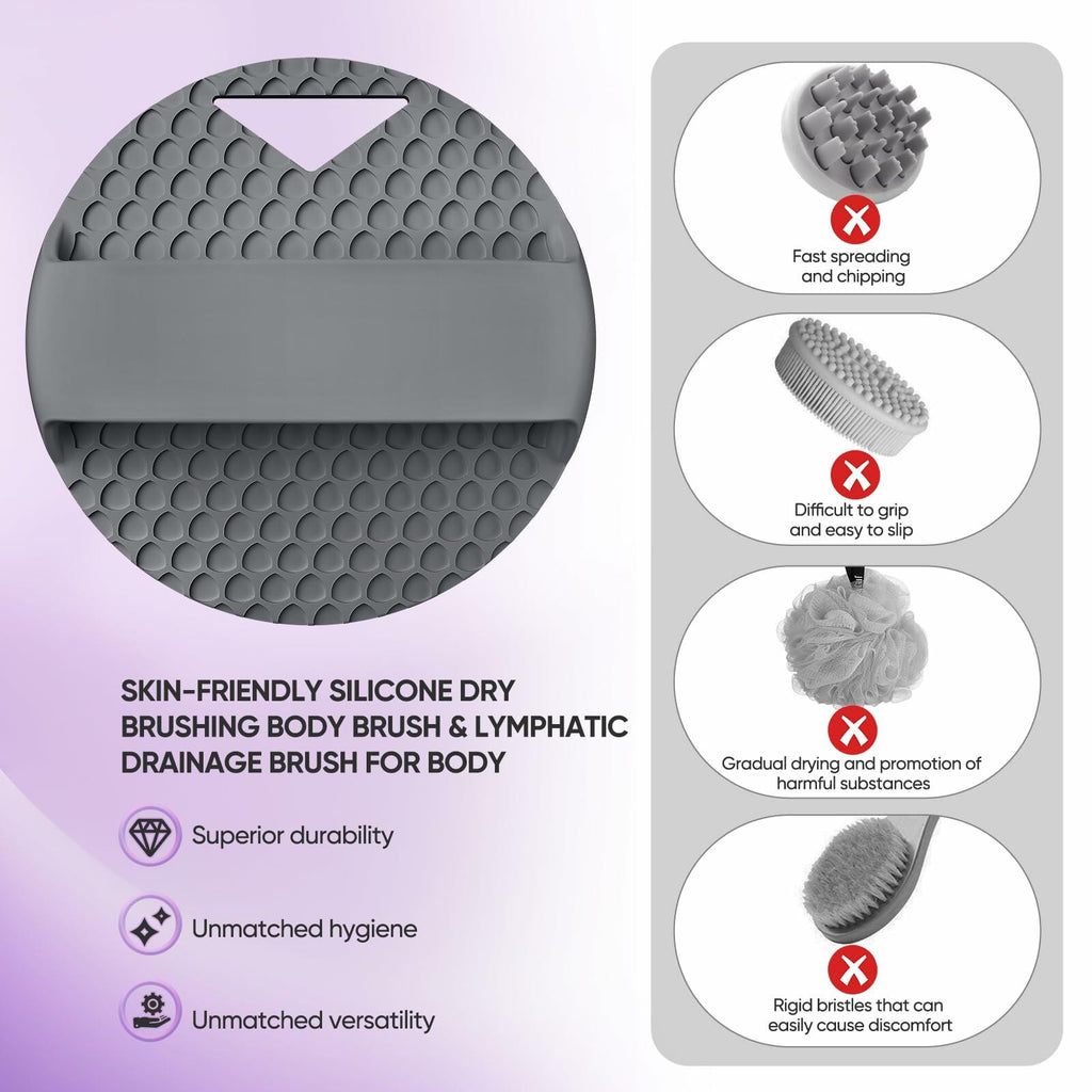 Canroom Silicone Body Scrubber for Men Women - Anti Zinc Infused-Exfoliating